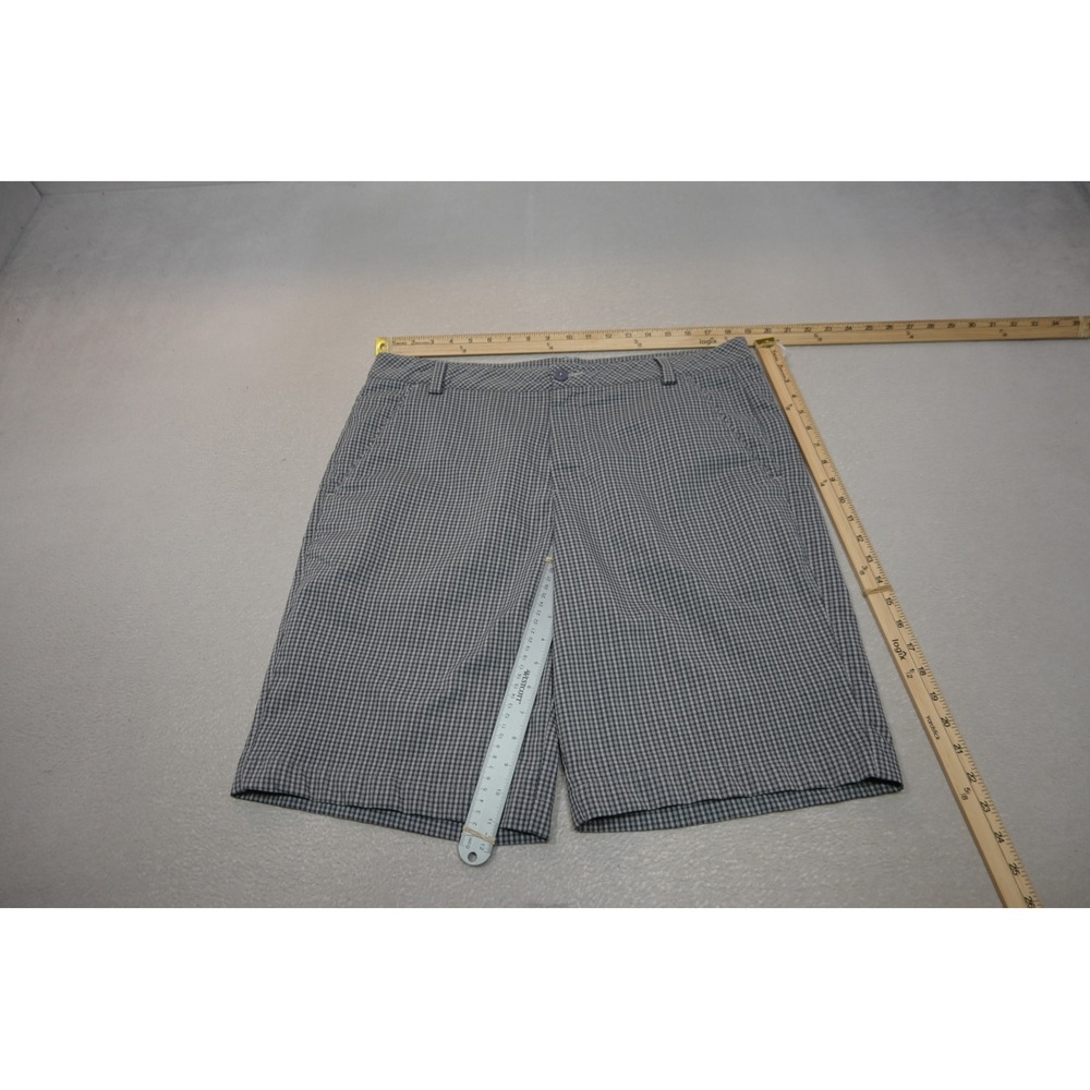 Puma Golf Shorts Mens 36 Grey Plaid Check Stretch Performance Excellent